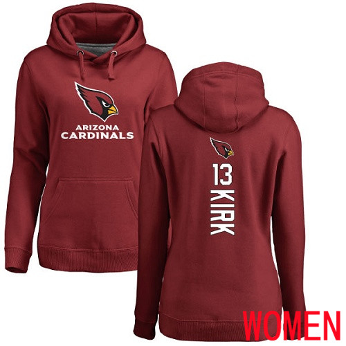 Arizona Cardinals Maroon Women Christian Kirk Backer NFL Football #13 Pullover Hoodie Sweatshirts->arizona cardinals->NFL Jersey